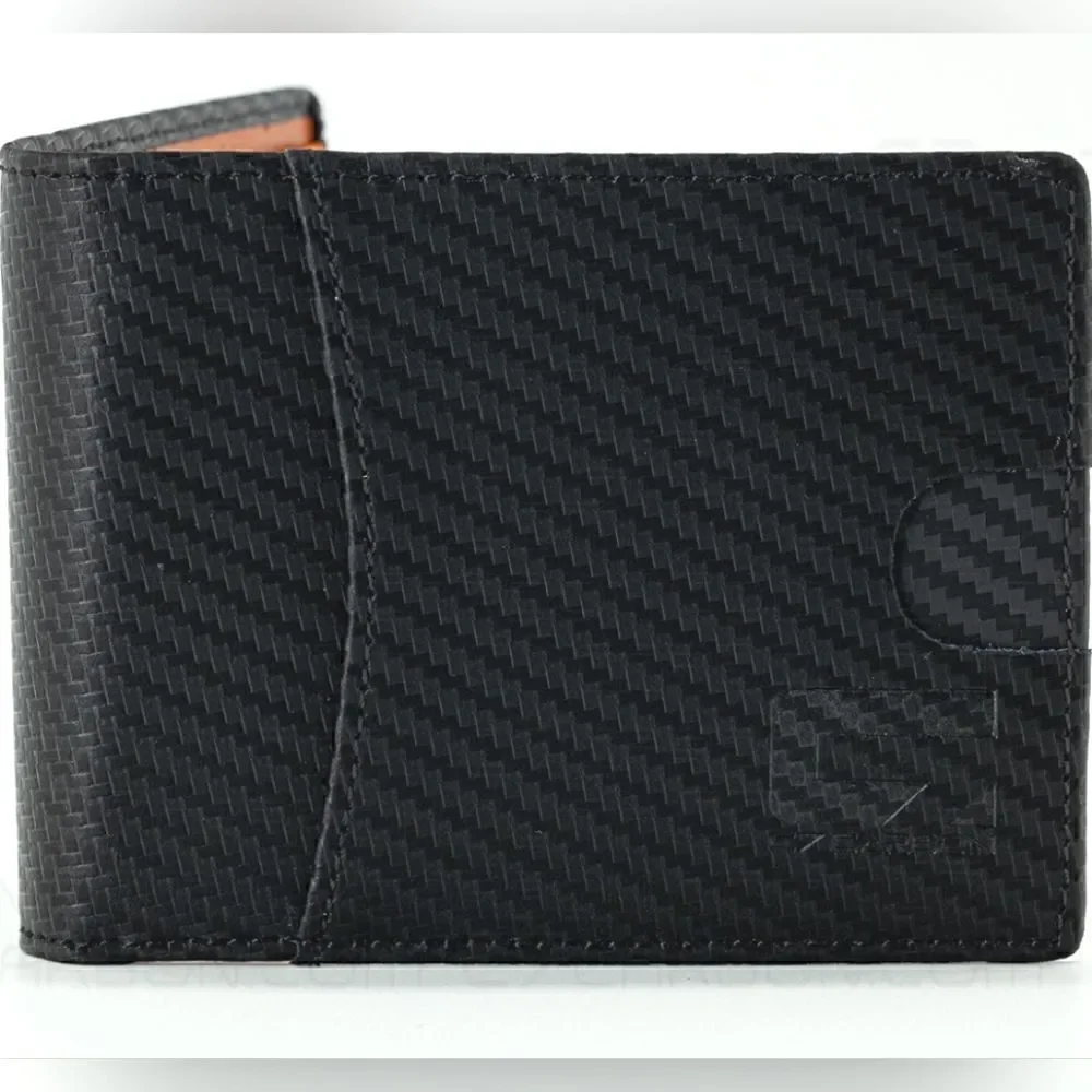 NWT Carbon Fiber Leather Wallet Bifold with RFID Blocking Ships today